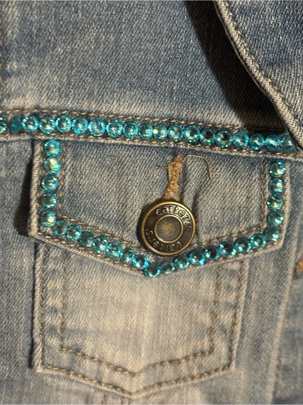 Girls Embellished Jean Jacket Pocahontas Size 4T